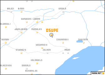 map of Ošupe