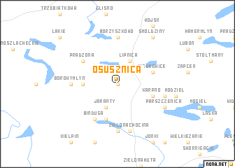 map of Osusznica