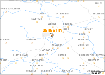 map of Oswestry