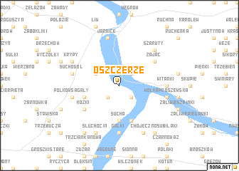 map of Oszczerze