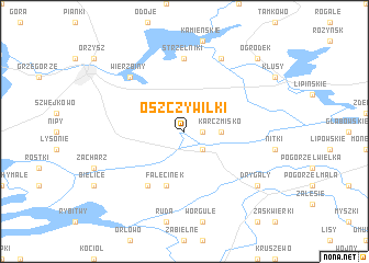 map of Oszczywilki