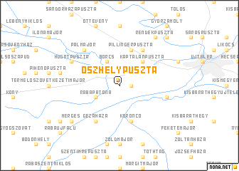 map of Ószhelypuszta