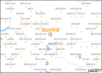 map of Oszkinie