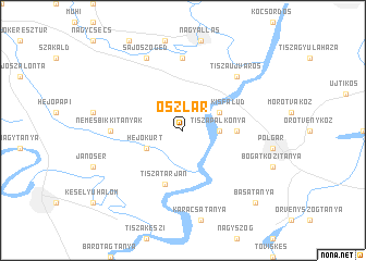 map of Oszlár