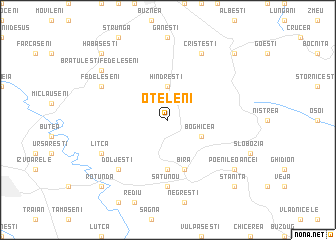 map of Oţeleni