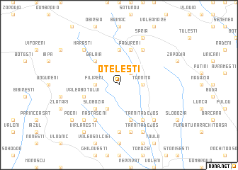 map of Oţeleşti