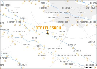 map of Oteteleşanu