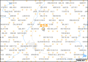 map of Otín