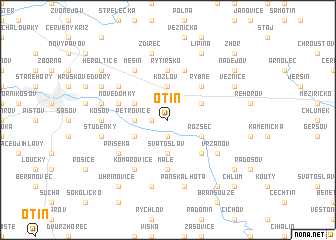 map of Otín