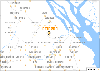 map of Oti Oron