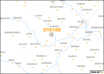 map of Otištino