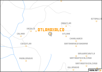 map of Otlamaxalco