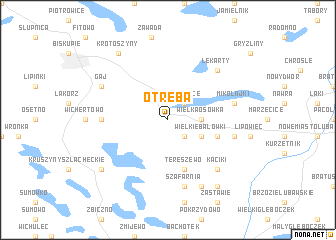 map of Otręba