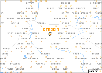 map of Otročín