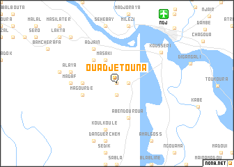 map of Ouadjé Touna