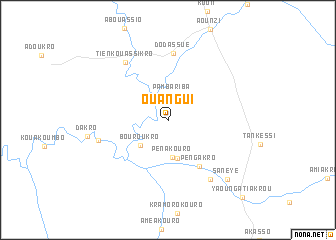 map of Ouangui