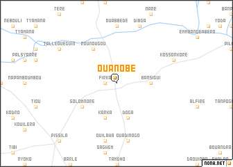 map of Ouanobé