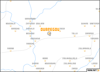 map of Ouarégou