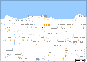 map of Oubellil