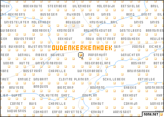 map of Oudenkerkenhoek