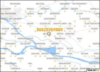 map of Oud-Zevenaar