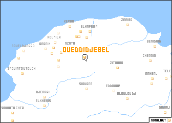 map of Oued di Djebel