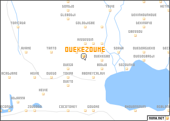 map of Ouékè-Zoumè