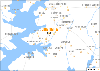 map of Ouengré