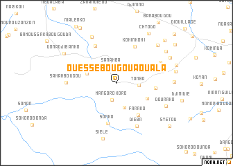 map of Ouéssébougou Aouala