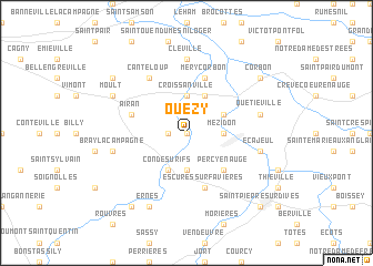 map of Ouézy