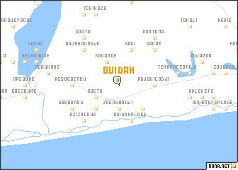 map of Ouidah