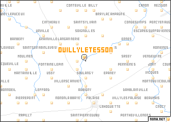 map of Ouilly-le-Tesson