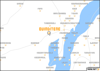 map of Ouinditéne