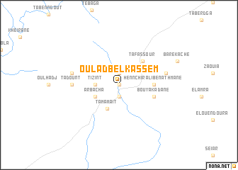 map of Oulad Belkassem