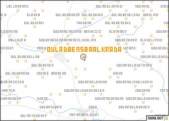 map of Oulad Ben Sbaʼal Krada