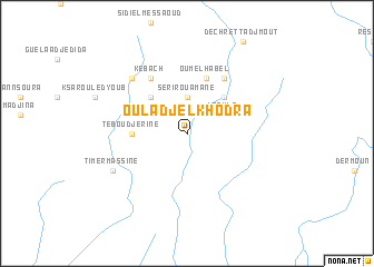 map of Ouladj el Khodra