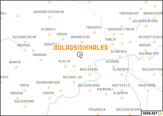 map of Oulad Sidi Khaled