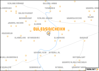 map of Ouled Sidi Cheïkh