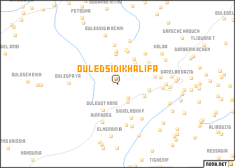 map of Ouled Sidi Khalifa