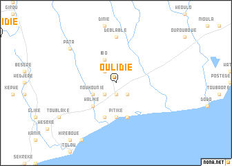 map of Oulidié