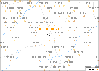 map of Oulonpéré