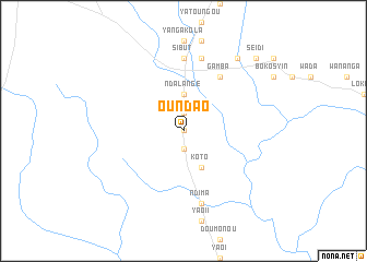 map of Oundao