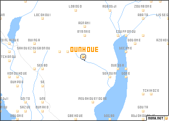 map of Ounhoué