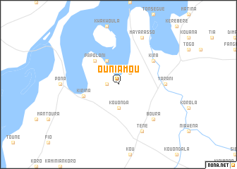 map of Ouniamou