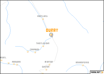 map of Ouray