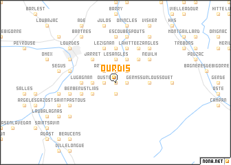 map of Ourdis