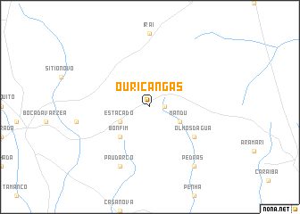 map of Ouriçangas