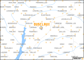 map of Ousclaux