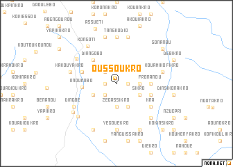 map of Oussoukro