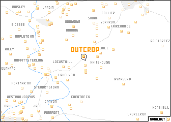 map of Outcrop